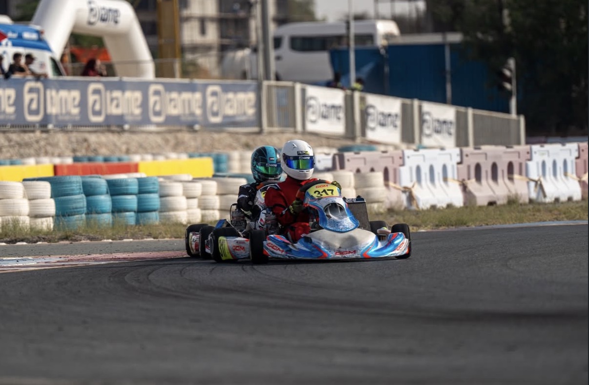 Amani Kinyua racing action