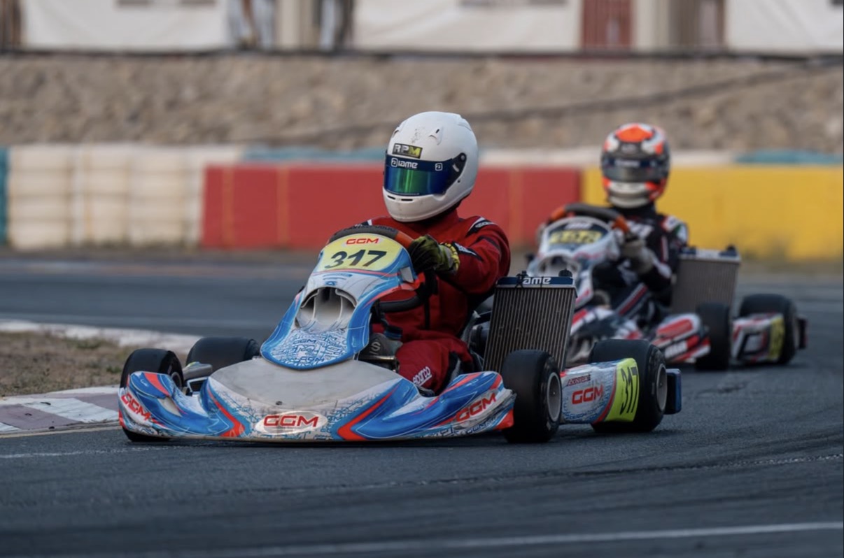 Amani Kinyua racing action