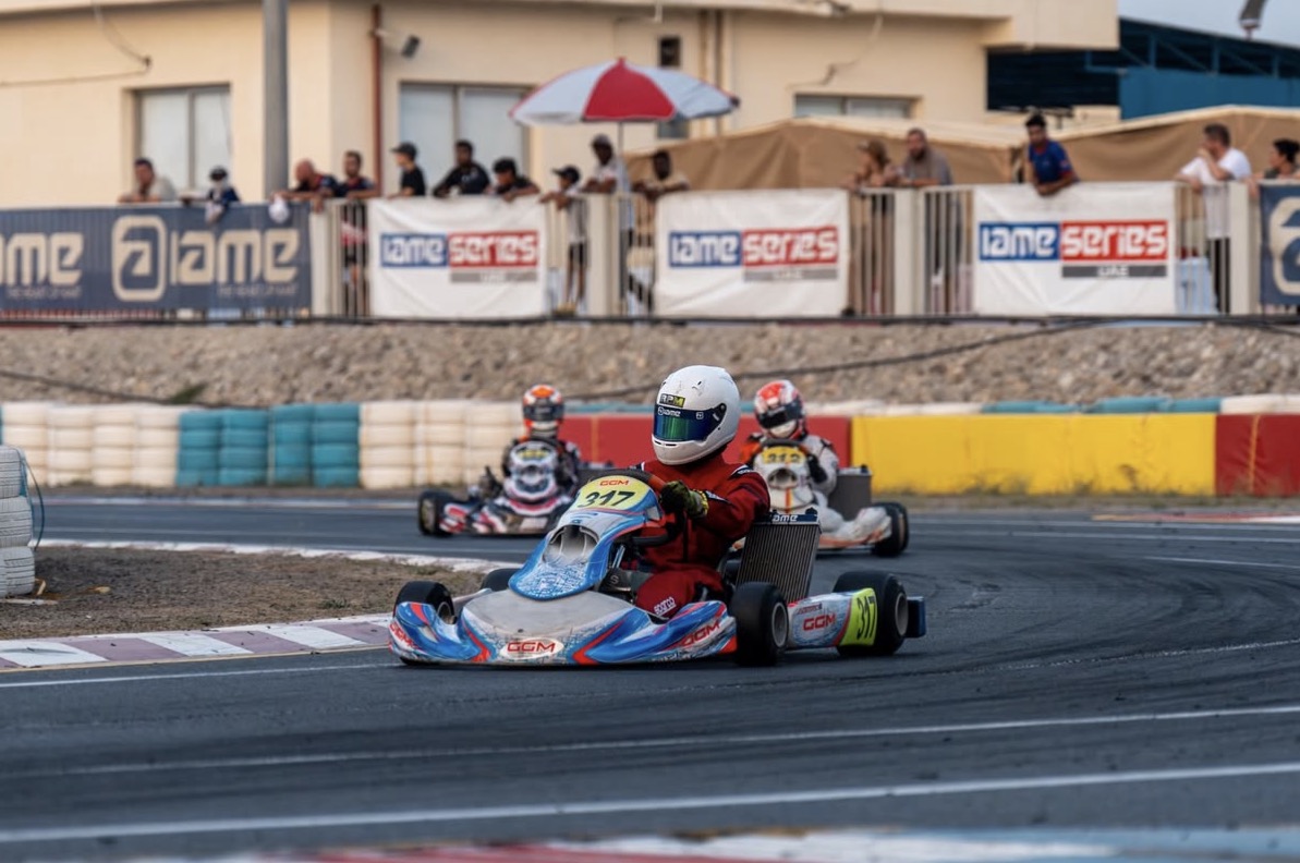 Amani Kinyua racing action