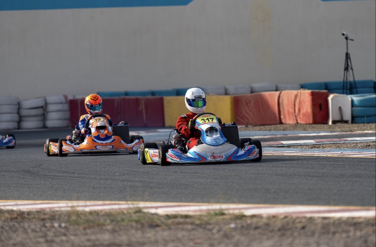 Amani Kinyua racing action