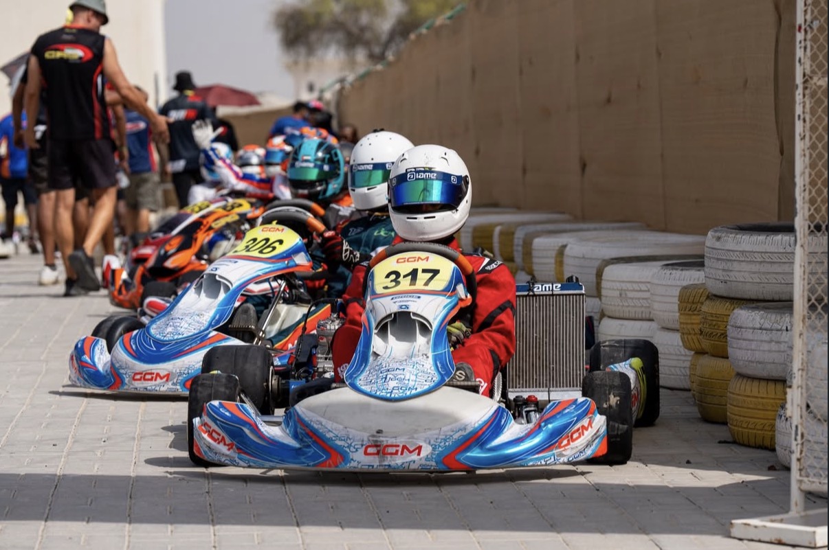 Kart 317 waiting in the pit lane before the race
